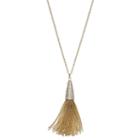 Jennifer Lopez Long Pave Tassel Pendant Necklace, Women's, Gold