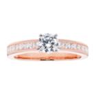 14k Gold Channel Set 1 Carat T.w. Igl Certified Diamond Engagement Ring, Women's, Size: 6, White