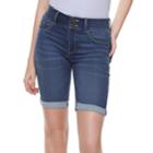 Juniors' So&reg; High-waisted Ultimate Bermuda Shorts, Teens, Size: 5, Med Blue