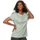 Women's Croft & Barrow&reg; Essential Classic Crewneck Tee, Size: Xxl, Lt Green