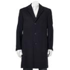 Men's Chaps Classic-fit Wool-blend Coat, Size: 42 - Regular, Black