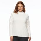 Plus Size Napa Valley Mockneck Sweater, Women's, Size: 3xl, White