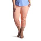 Plus Size Lee Presley Crop Cargo Pants, Women's, Size: 20 - Regular, Lt Orange