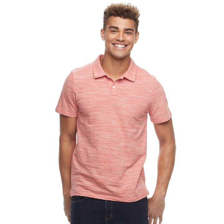 Men's Urban Pipeline&reg; Textured Polo, Size: Small, Med Pink