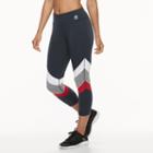 Women's Fila Sport&reg; Tri-color Capri Leggings, Size: Xl, Blue (navy)