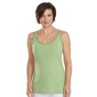 Women's Woolrich Huckleberry Hills Lace-trim Tank, Size: Xl, Lt Green