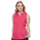 Women's Apt. 9&reg; Georgette Blouse, Size: Xl, Med Pink