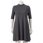 Plus Size Apt. 9&reg; Mockneck A-line Dress, Women's, Size: 4xl, Black