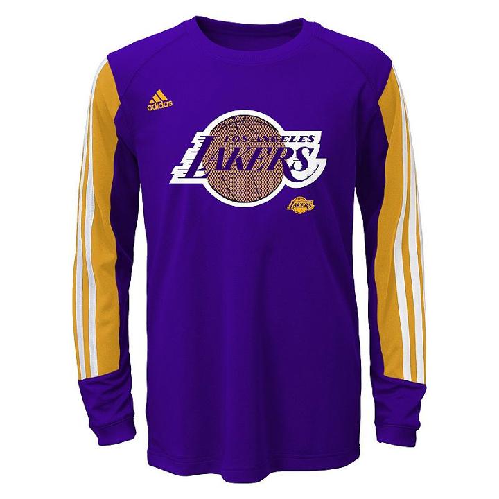 Boys 8-20 Adidas Los Angeles Lakers Prestige Climalite Tee, Boy's, Size: Small, Multicolor