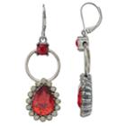 Simply Vera Vera Wang Red Simulated Crystal Teardrop Earrings, Women's