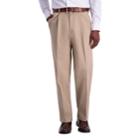 Men's Haggar&reg; Work To Weekend&reg; Pro Stretch Relaxed-fit Pleated Casual Pants, Size: 42x32, Dark Beige