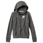Girls 7-16 Nike Just Do It Marled Nep Raglan Zip-up Hoodie, Girl's, Size: Large, Grey Other