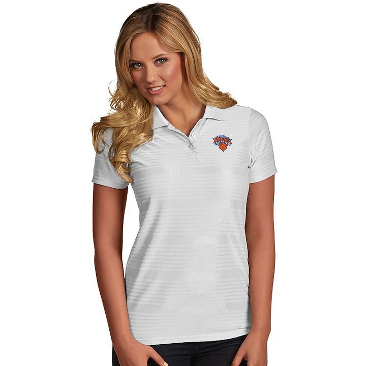 Women's Antigua New York Knicks Illusion Polo, Size: Xxl, White