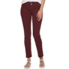 Petite Apt. 9&reg; Modern Fit Comfort Waistband Straight-leg Jeans, Women's, Size: 10p-short, Red