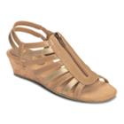 A2 By Aerosoles Yetaway Women's Zip-up Wedge Sandals, Size: Medium (10), Med Brown