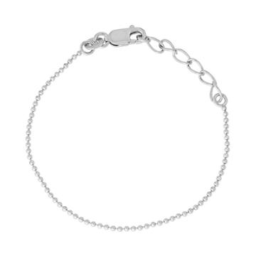 Junior Jewels Kids' Sterling Silver Ball Chain Bracelet, Girl's, Size: 4.5, Grey