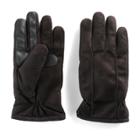 Men's Isotoner Brushed Microfiber Smartouch&reg; Smartdri&reg; Gloves, Size: Large, Black
