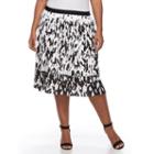 Plus Size Apt. 9&reg; Splatter Accordion-pleat Skirt, Women's, Size: 24 W, Med Red