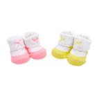 Baby Girl Carter's 2-pack Mary Jane Bow Scalloped Newborn Booties, Multicolor