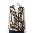 Petite Dana Buchman Knotted V-neck Top, Women's, Size: Xl Petite, Dark Green