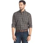Big & Tall Arrow Regular-fit Plaid Button-down Shirt, Men's, Size: Xxl Tall, Med Grey