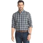 Big & Tall Arrow Regular-fit Plaid Button-down Shirt, Men's, Size: 3xb, Blue (navy)