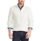 Men's Chaps Regular-fit Textured Quarter-zip Pullover, Size: Medium, Natural