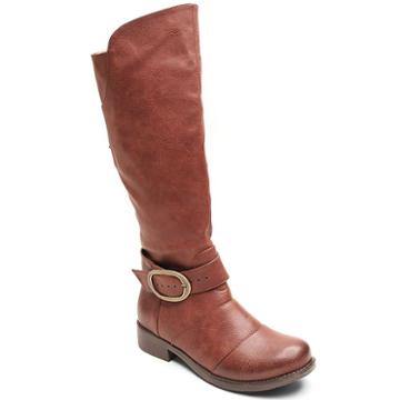 Kisses By 2 Lips Too Too Jive Women's Adjustable Calf Riding Boots, Size: 5.5 Med, Dark Red