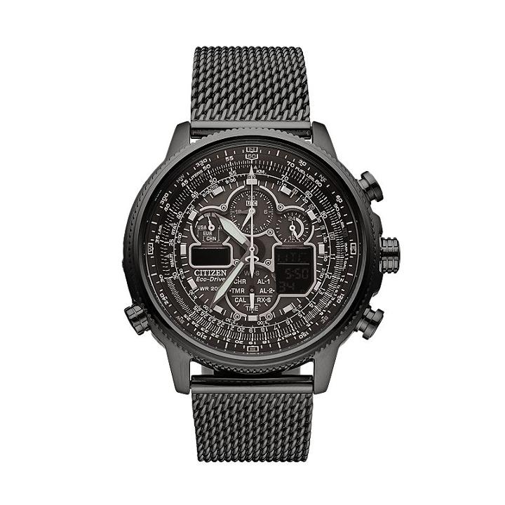 Citizen Eco-drive Men's Navihawk A-t Stainless Steel Chronograph Watch