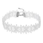 White Lace Choker Necklace, Women's, Natural