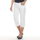 Women's Croft & Barrow&reg; Capri Jeans, Size: 16, White
