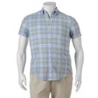 Big & Tall Sonoma Goods For Life&trade; Flexwear Modern-fit Plaid Button-down Shirt, Men's, Size: Xl Tall, Yellow