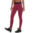 Women's Adidas Sport Id Back Stripe Tights, Size: Medium, Dark Red