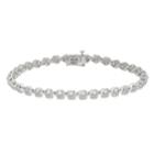 Sterling Silver 1 Carat T.w. Diamond Tennis Bracelet, Women's, White