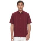 Big & Tall Havanera Classic-fit Chambray Embroidered Panel Button-down Shirt, Men's, Size: 4xb, Red