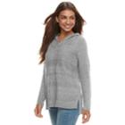 Petite Sonoma Goods For Life&trade; Supersoft Hooded Sweater, Women's, Size: Xl Petite, Dark Grey