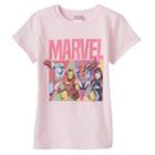 Girls 7-16 Marvel Captain America, Iron Man, Spider-man & Black Widow Graphic Tee, Girl's, Size: Xl, Light Pink