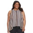 Plus Size Dana Buchman Shark-bite Tank, Women's, Size: 1xl, Lt Orange