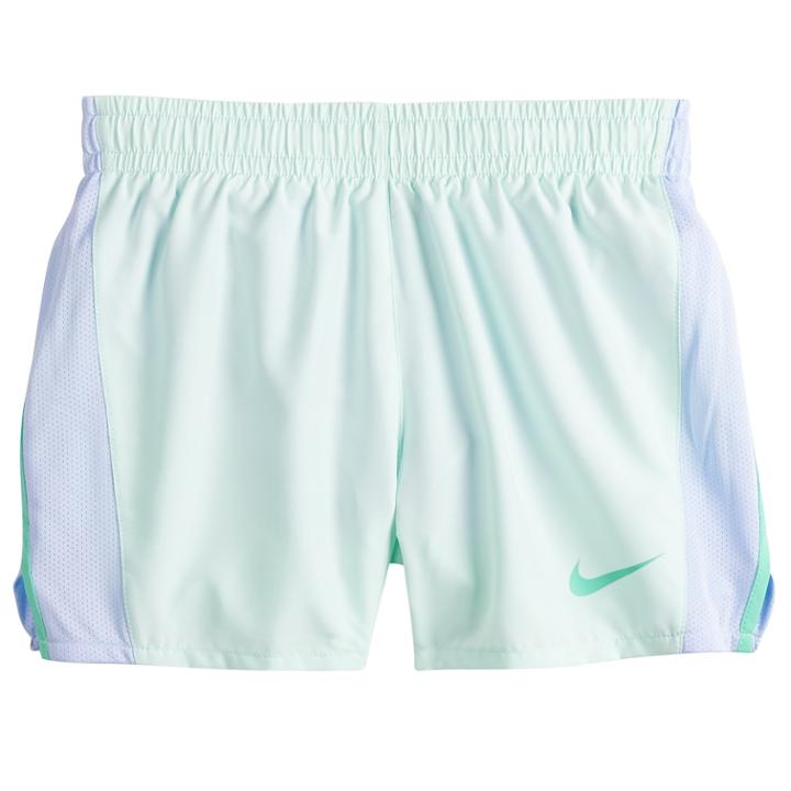 Girls 7-16 Nike Dri-fit Black Running Shorts, Size: Small, Green