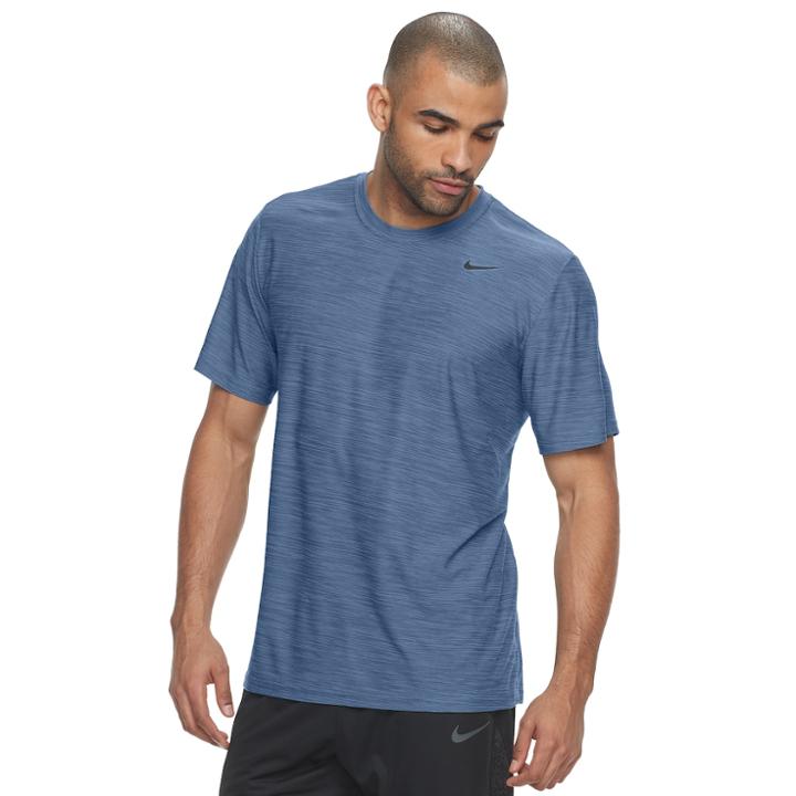 Men's Nike Breathe Tee, Size: Medium, Med Blue