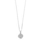 Sterling Silver Lab-created White Sapphire Knot Pendant, Women's, Size: 18