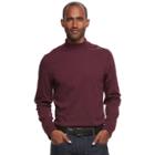 Men's Croft & Barrow&reg; Classic-fit Stretch Mockneck Pullover, Size: Large, Dark Red