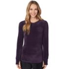 Plus Size Cuddl Duds Double Plush Velour Long Sleeve Top, Women's, Size: 1xl, Med Purple