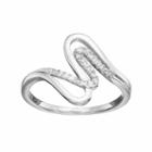 Primrose Sterling Silver Cubic Zirconia Swirl Ring, Women's, Size: 8, White