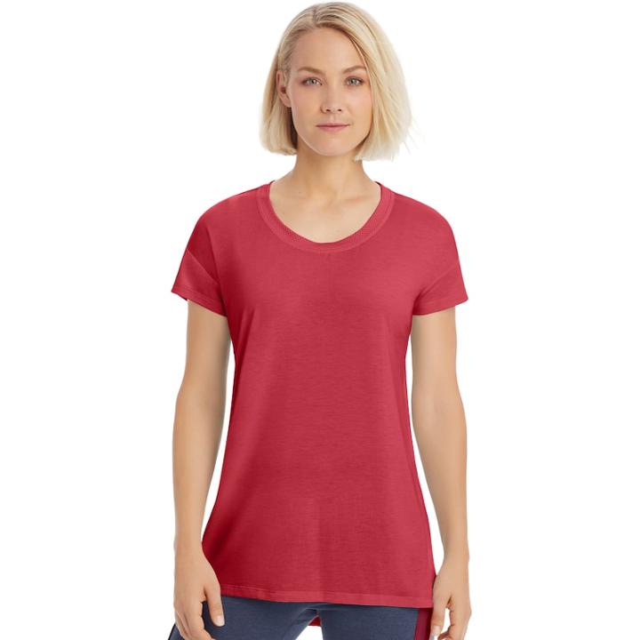 Women's Champion Gym Issue Short Sleeve Tee, Size: Small, Med Red