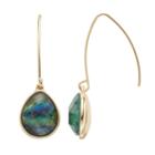 Dana Buchman Simulated Abalone Threader Earrings, Women's, Green