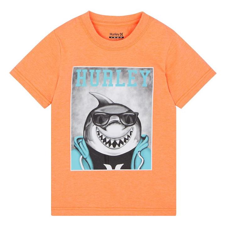 Boys 4-7 Hurley Shark Hurley Graphic Tee, Size: 6, Brt Orange