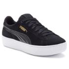 Puma Vikky Platform Women's Suede Shoes, Size: 8.5, Black