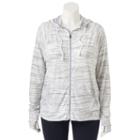 Juniors' Plus Size So&reg; Space-dyed Zip Front Hoodie, Girl's, Size: 1xl, White