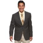 Men's Van Heusen Slim-fit Checked Flex Stretch Sport Coat, Size: 42 Long, Grey